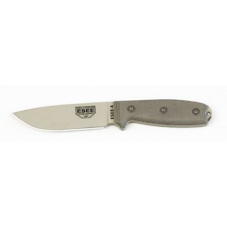 Esee Knives 2023 Esee 4, Plain Edge, Od Molded Sheath ESE-ESEE-4P-DT